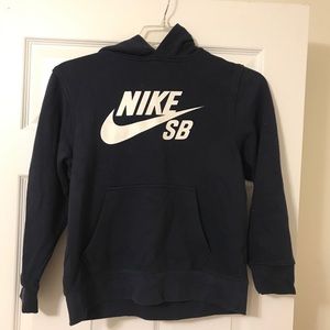 Boys Navy Nike hoodie